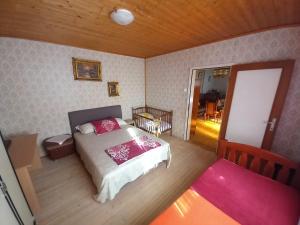 una camera con un grande letto di Etno House Mira a Virpazar
