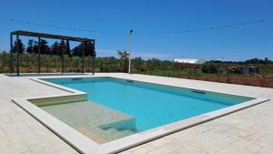 アレーツィオにあるEco Villa con piscina privata e indipendenteの青い水の大型スイミングプール