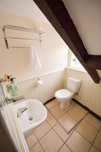 a bathroom with a toilet and a sink at Red Lion Inn in Hawkshead