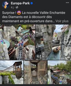 a collage of pictures of a water park at Gîte chez "Mamie Schlop" in Kientzheim