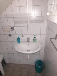 Koupelna v ubytování Penzion Krušnohorka