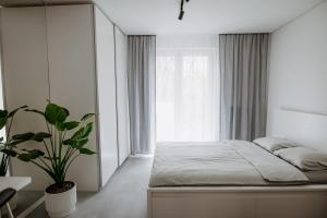 A bed or beds in a room at SlovakUnity Apartment