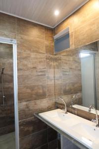 Koupelna v ubytování Hotel París