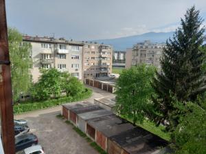 a view from the balcony of a apartment building at Ajša apartmani in Sarajevo