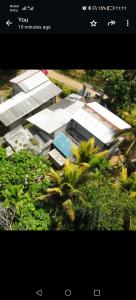 an overhead view of a building with palm trees at Freedom Safari Cottage in Udawalawe