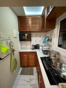 Kuchyň nebo kuchyňský kout v ubytování Residence Therese La Grâce