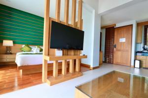 TV a/nebo společenská místnost v ubytování 206 Ao Nang, Private Sea View Pool Villa