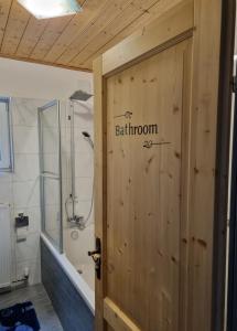 Koupelna v ubytování Apartment Auszeit