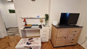 an office with a desk with a computer on it at Luna in Osijek