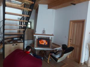 Posezení v ubytování Apartman Rujka