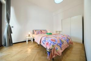 a bedroom with a bed and a large mirror at Central Old Town Oasis - Ap 6 in Bucharest