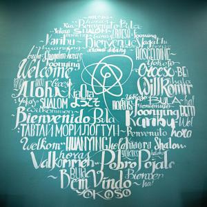 a collage of words in the shape of a ball at La Rosa Hotel - Selinunte in Marinella di Selinunte