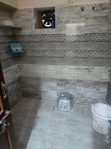 a bathroom with a shower with a toilet at Div's luxurious homestay in Jaipur