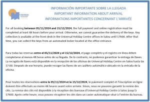 una captura de pantalla de una página web de un documento en UHC Sol i Mar Family Complex, en Salou