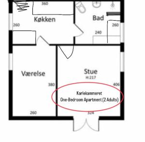 Půdorys ubytování Staevnegaarden