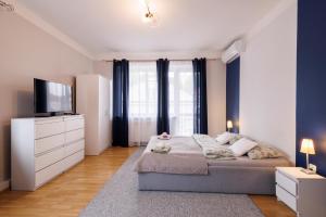 TV a/nebo společenská místnost v ubytování Apartamenty przy Parku