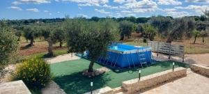 Výhľad na bazén v ubytovaní Trullo dell' Edera con piscina privata alebo v jeho blízkosti