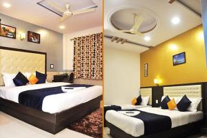 Postel nebo postele na pokoji v ubytování Hotel Akasa Inn Near T2 International Airport Mumbai