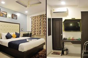 Postel nebo postele na pokoji v ubytování Hotel Akasa Inn Near T2 International Airport Mumbai