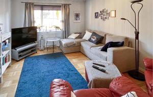 uma sala de estar com um sofá e uma televisão em Stunning Home In Orsa With Kitchen em Orsa