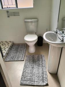a bathroom with a toilet and a sink at 20 on Middle in Polokwane +8 photos