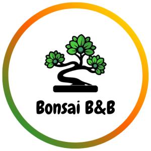 Ein Baum im Kreis mit den Worten Bonsai bbb in der Unterkunft Bonsai Bed & Breakfast in Fiumicino
