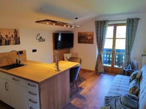 TV a/nebo společenská místnost v ubytování Ferienwohnung Max Hofreiter + 10 fotografií