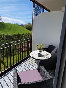 Balkón nebo terasa v ubytování Luxus Apartment in Burghausen