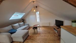 Χώρος καθιστικού στο Appartement cosi au cœur de la Venise Normande