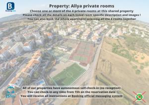 a rendering of a map of a city at Blife Allya private rooms in Faro