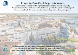 a poster of a large white building at BLife Faro City Life private rooms in Faro