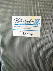 Certifikát, hodnocení, plakát nebo jiný dokument vystavený v ubytování Küstenbude Sonne