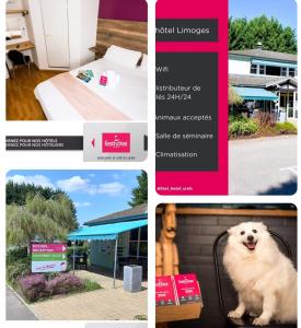 a collage of photos of a hotel website at Fasthôtel - Un hôtel FH Confort in Limoges