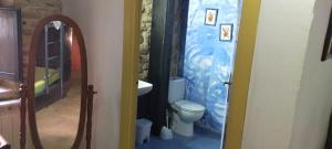 a bathroom with a toilet and a sink at Algarabiastaying 3 granja San Julián in Medina de Pomar
