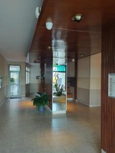 an empty lobby with plants in a building at CHAMBRETTE boulevard des Pyrénées Hypercentre 10m carré WC sur le palier, porte40 in Pau