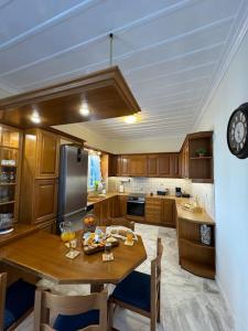 Kuchyň nebo kuchyňský kout v ubytování Artaki beach house with view