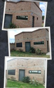 four pictures of a brick building with a window at Josefina casa in Punta Alta