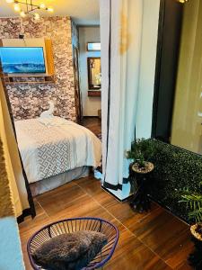 Ένα ή περισσότερα κρεβάτια σε δωμάτιο στο Hotel Diamantes