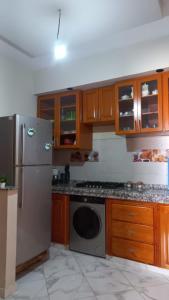 Ett kök eller pentry på Assia's appartement