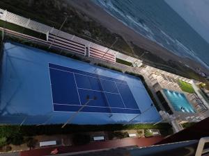 an overhead view of a solar panel next to the ocean at Desconexión y Relax in Mareny Blau