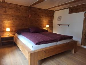 Postel nebo postele na pokoji v ubytování Ferienwohnung Unterdorf