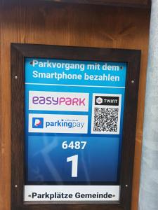 Certifikát, hodnocení, plakát nebo jiný dokument vystavený v ubytování Ferienwohnung Unterdorf