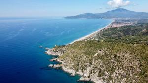 an aerial view of an island in the ocean at Casa Nando Relax e comfort home in Marina di Ascea