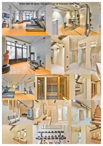 a collage of photos of a house at 115 - Urban Vuitton Saint Denis in Paris