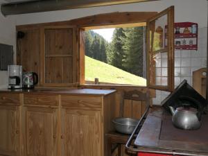 Kuchyň nebo kuchyňský kout v ubytování Berghütte in Tirol