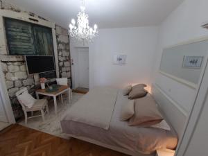 Televízia a/alebo spoločenská miestnosť v ubytovaní Studios Ani