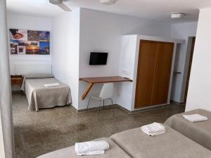 TV a/nebo společenská místnost v ubytování Hostal Las Nieves