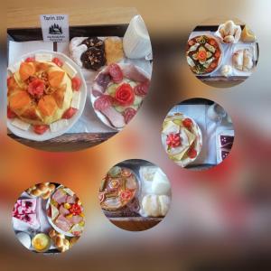 a collage of pictures of different types of food at Tarin zov in Kaludjerske Bare