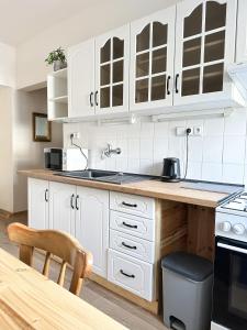 Kuchyň nebo kuchyňský kout v ubytování Apartmán JP