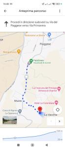 アグローポリにあるLe Cicaleのチョコボの経路を示す地図